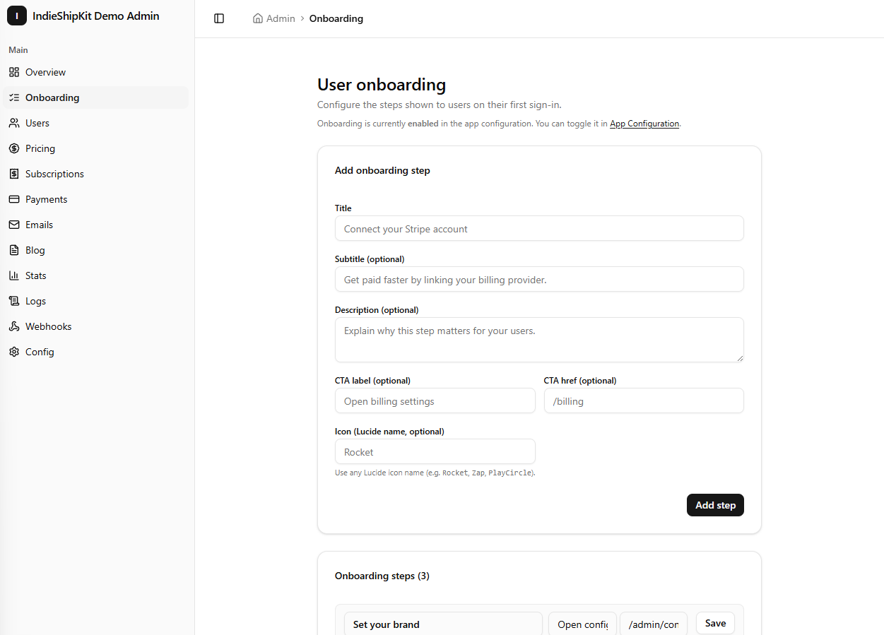 Admin panel screenshot 1