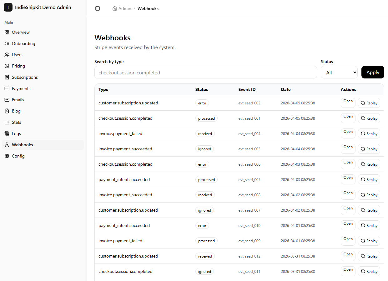 Admin panel screenshot 10