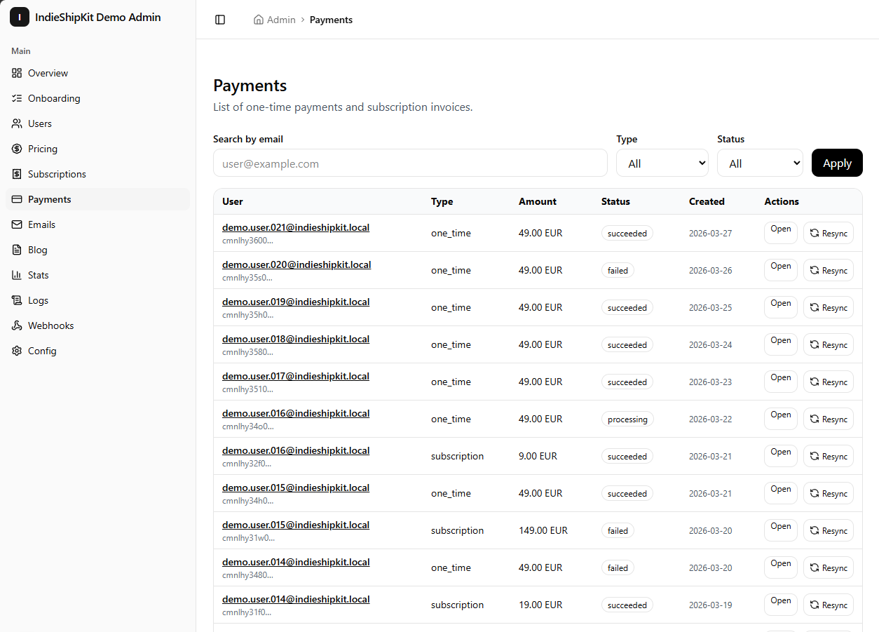 Admin panel screenshot 5
